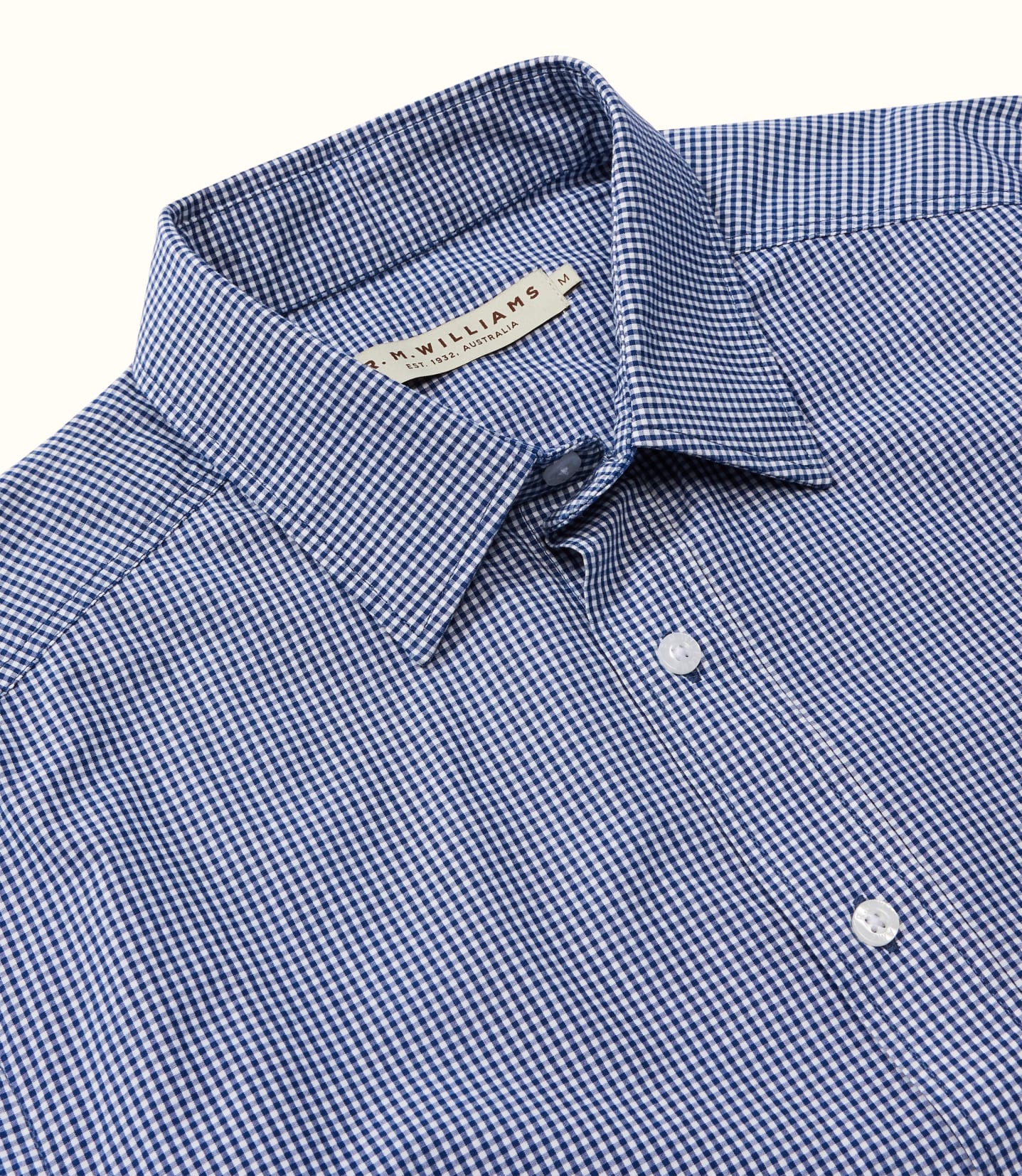 R.M. Williams Classic shirt in Navy/White