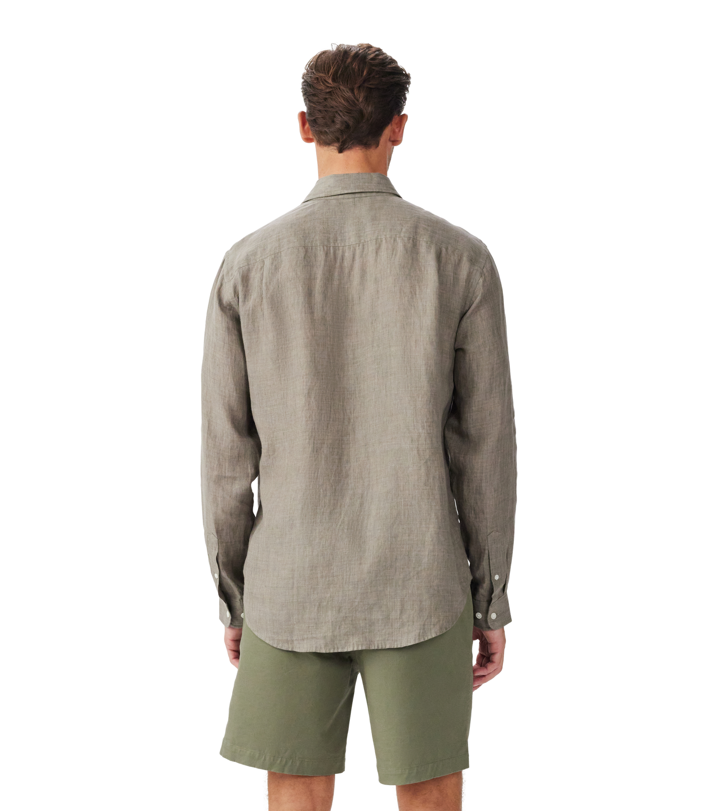 R.M. Williams, the Newman Classic Linen Shirt in Fatigue