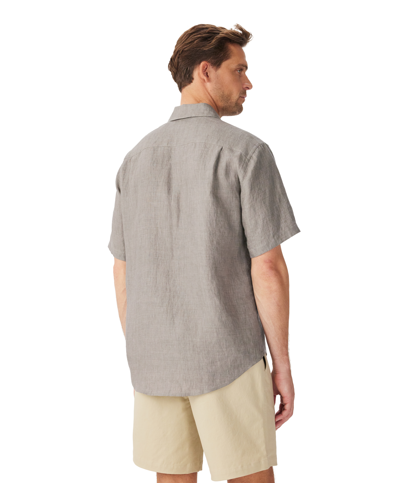 R.M. Williams, the Newman Linen SS Shirt in Fatigue