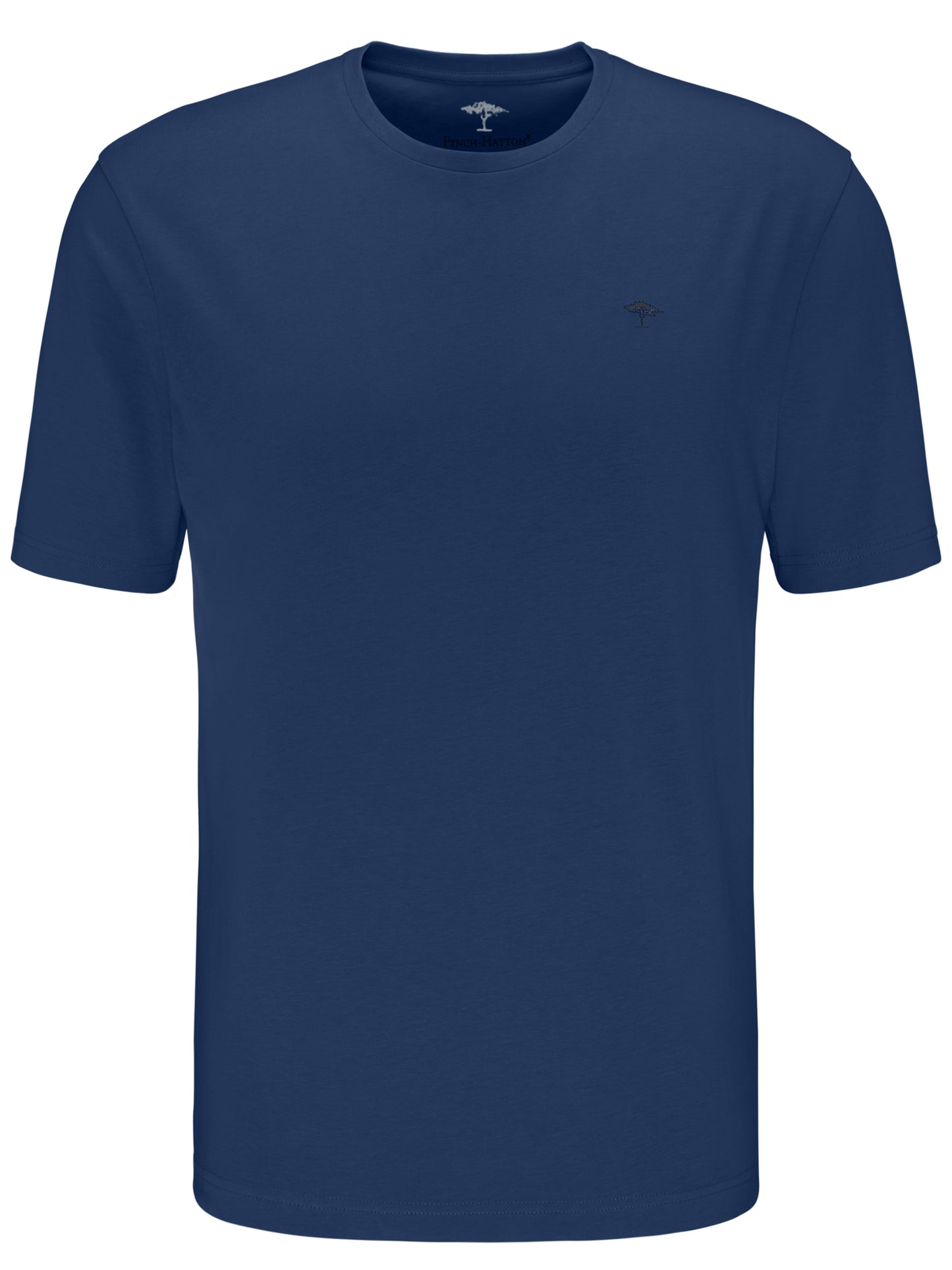 Fynch Hatton T-Shirt, O-Neck in regular Classic fit.    Chosen in  Midnight