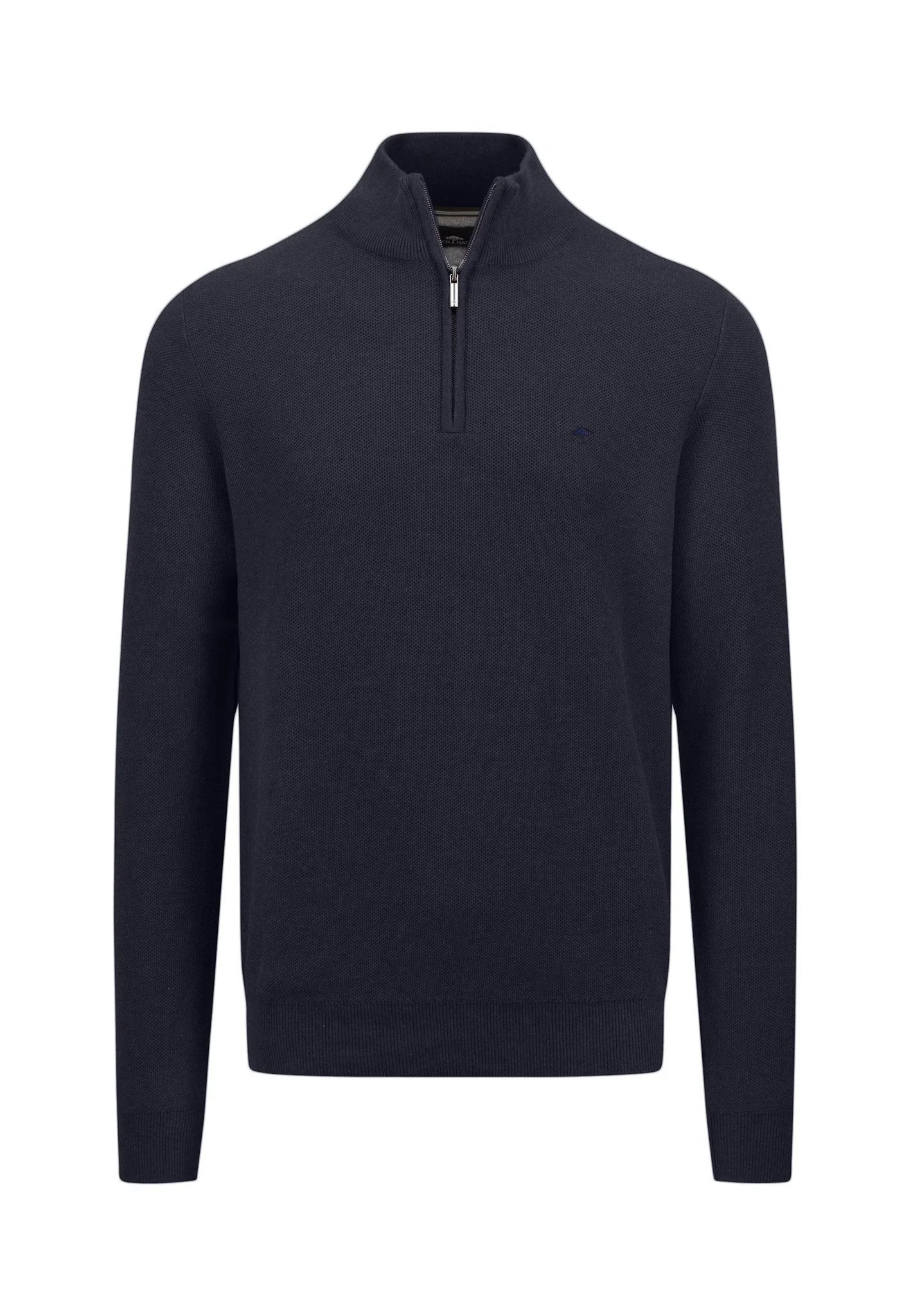 Fynch-Hatton, The Troyer (Half) Zip, Superfine Structured Knit - (690 Navy)