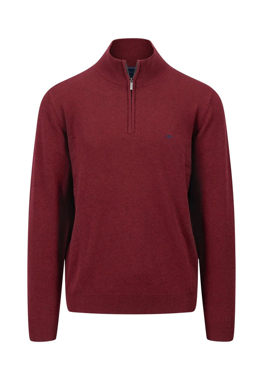 Fynch-Hatton, The Troyer (Half) Zip, Superfine - (303 Ruby Red)