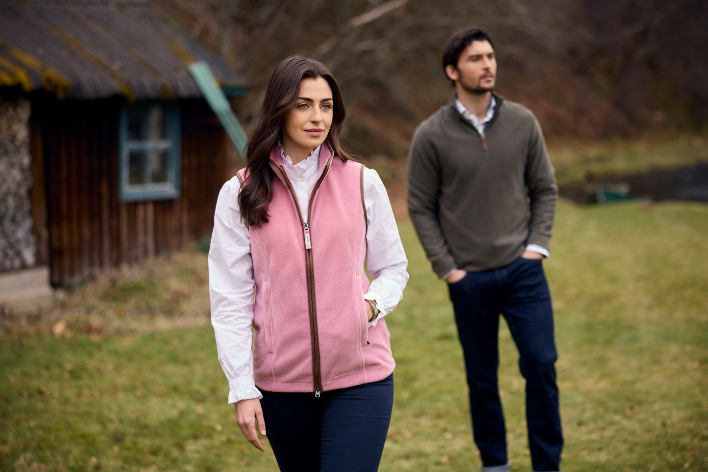 Schoffel Jackets & Coats , the Lyndon Fleece Gilet (Antique Rose)