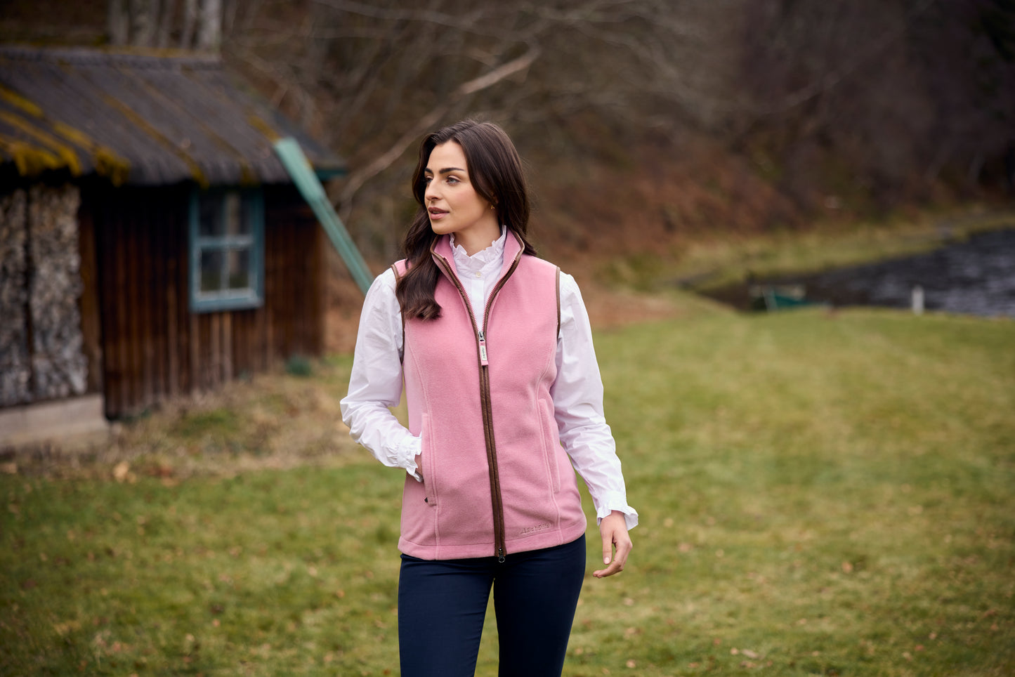 Schoffel Jackets & Coats , the Lyndon Fleece Gilet (Antique Rose)