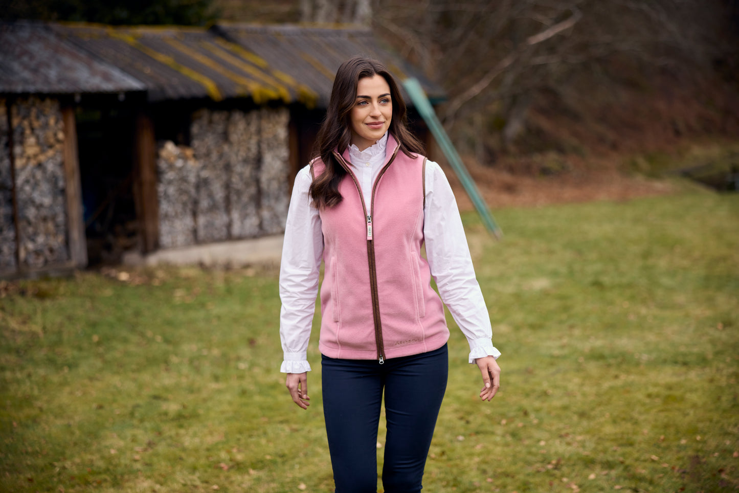 Schoffel Jackets & Coats , the Lyndon Fleece Gilet (Antique Rose)