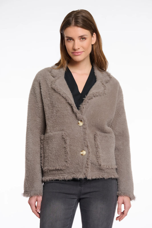 Rino & Pelle, Jackets & Coats, the Single breasted cardigan with fringes the Sena.5002511