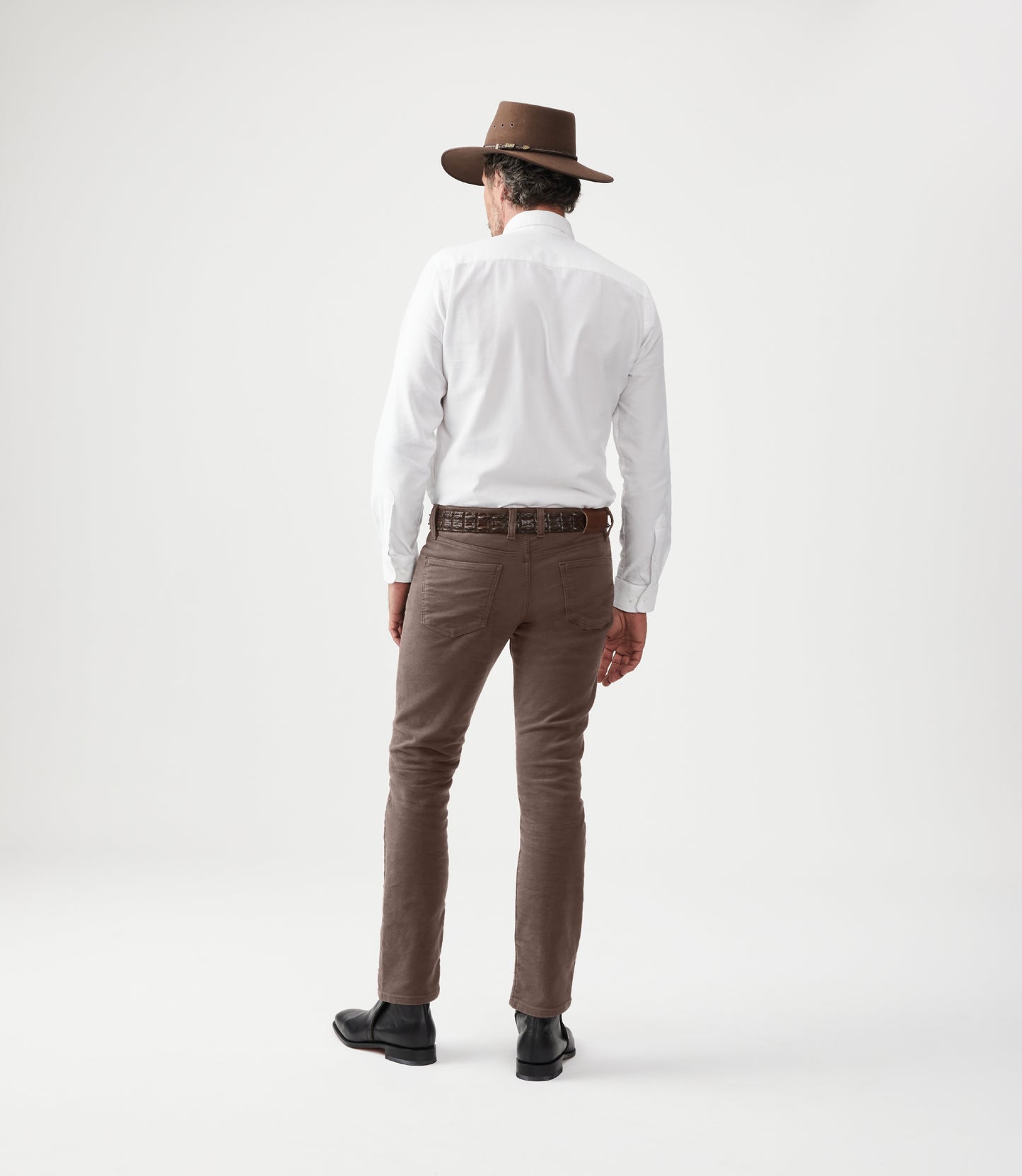 R.M Williams Jeans, The Ramco Jean - Moleskin in Taupe