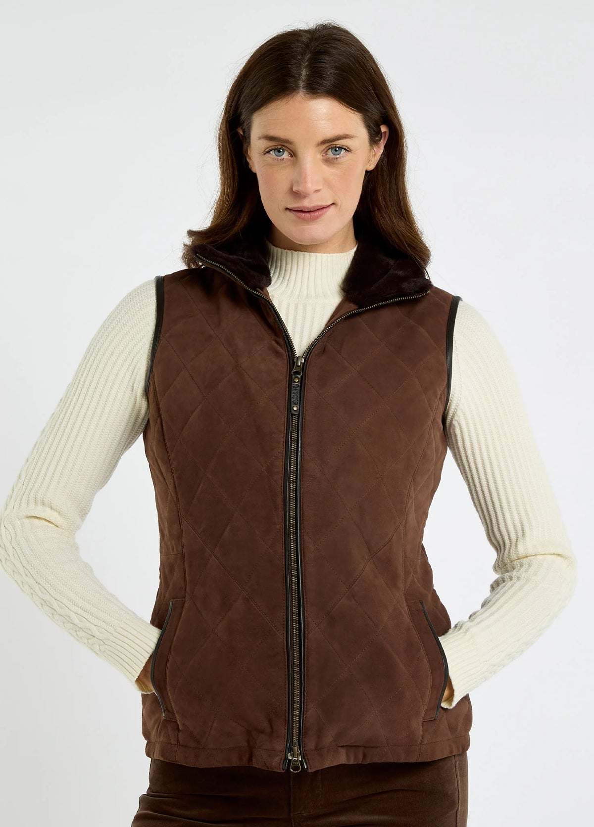 Dubarry of Ireland Jackets & Coats, the Ballyhale in Walnut