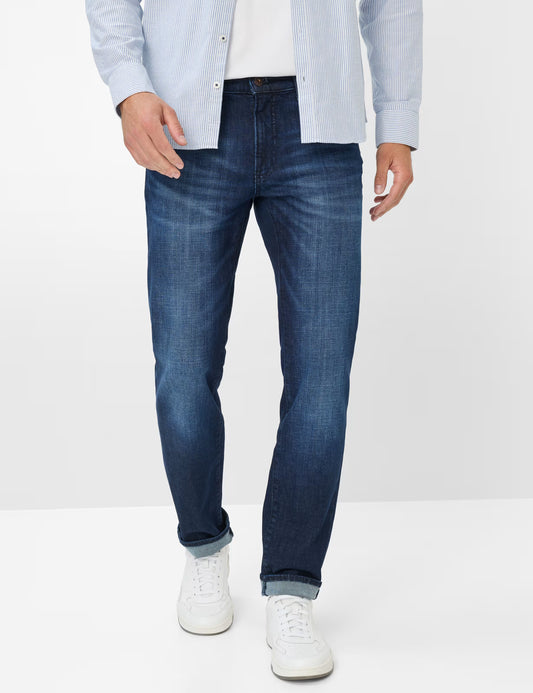 Brax Mens Jeans, Chuck - Blue Genes in Top Blue Used 13