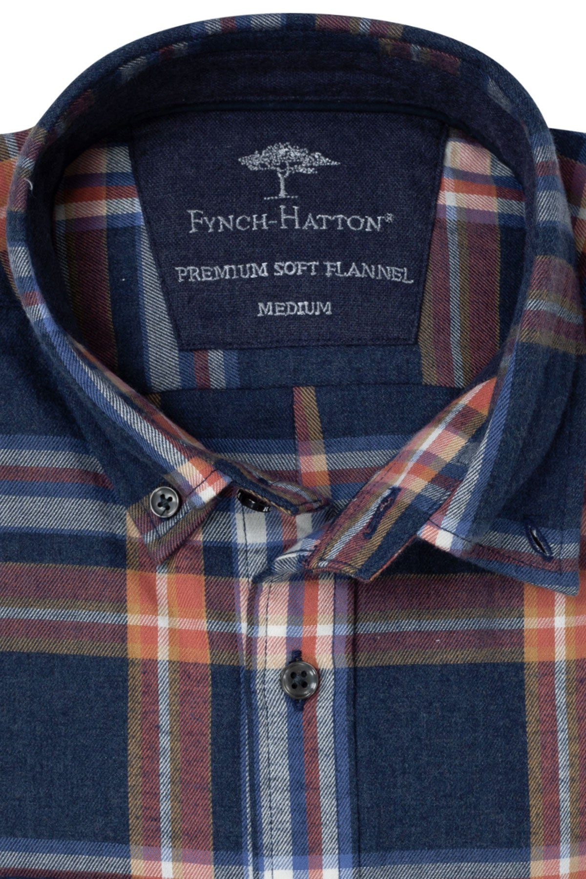 Fynch Hatton,  The Flannel Check, Long Sleeve - (12136020-6020)