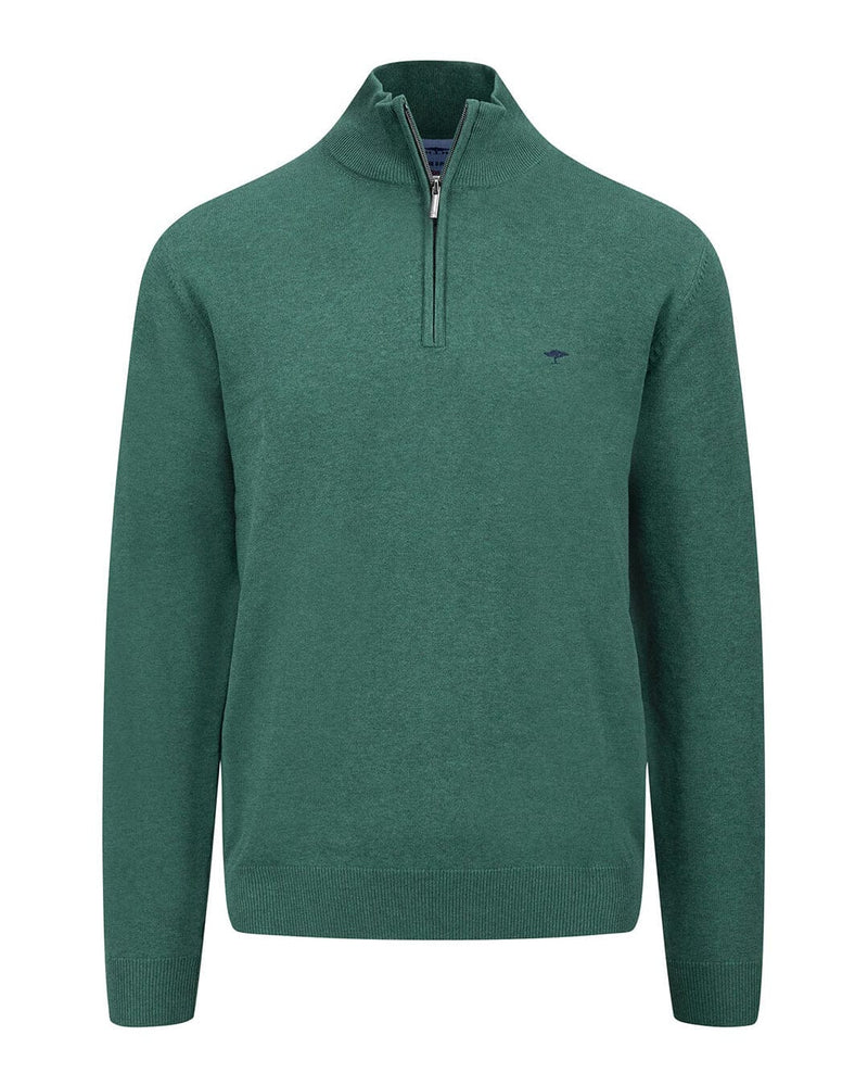 Fynch-Hatton, The Troyer (Half) Zip, Superfine - (707 Dark Emerald)