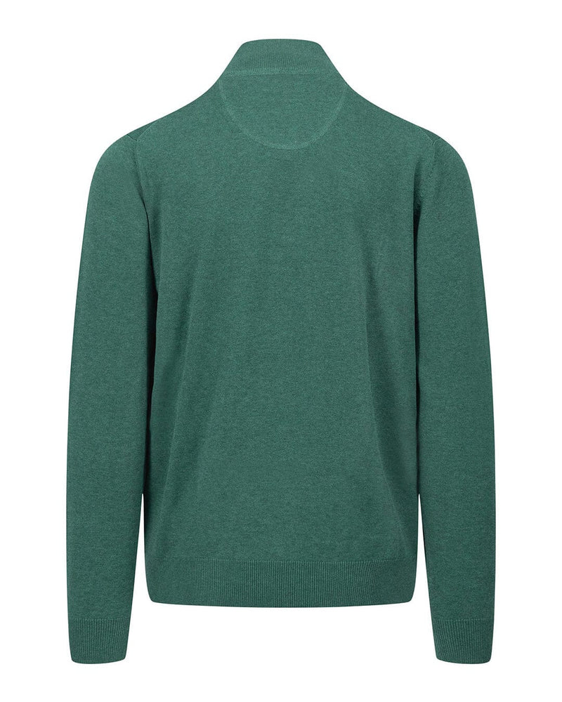 Fynch-Hatton, The Troyer (Half) Zip, Superfine - (707 Dark Emerald)