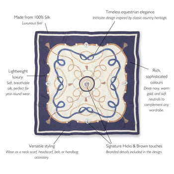 Hicks & Brown Accessories , the The Melford Mini Silk Scarf