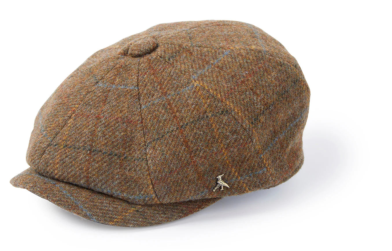 Felsham Tweed Baker Boy Cap - Brown