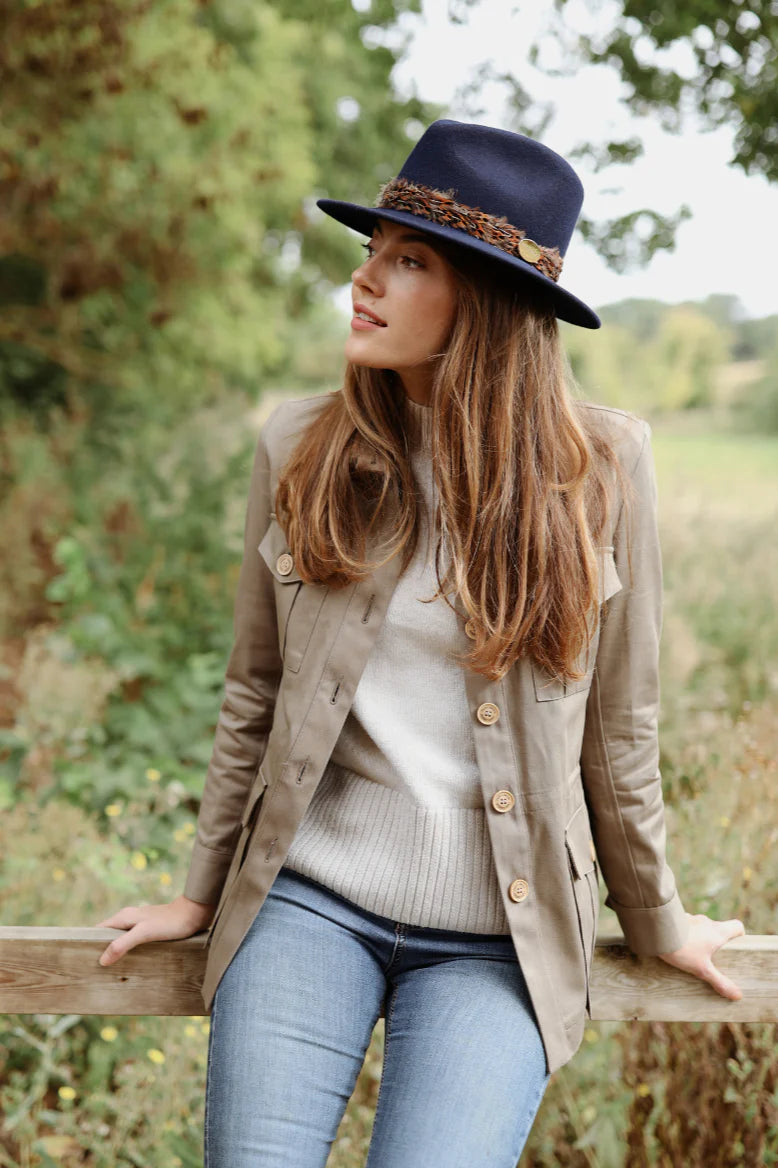 Suffolk Fedora Bronze Side Feather