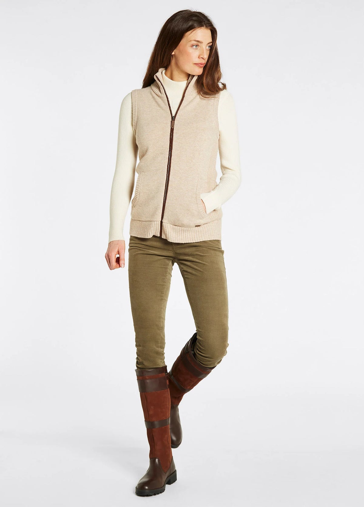 Dubarry of Ireland Knitwear, the Sheedy in Oat