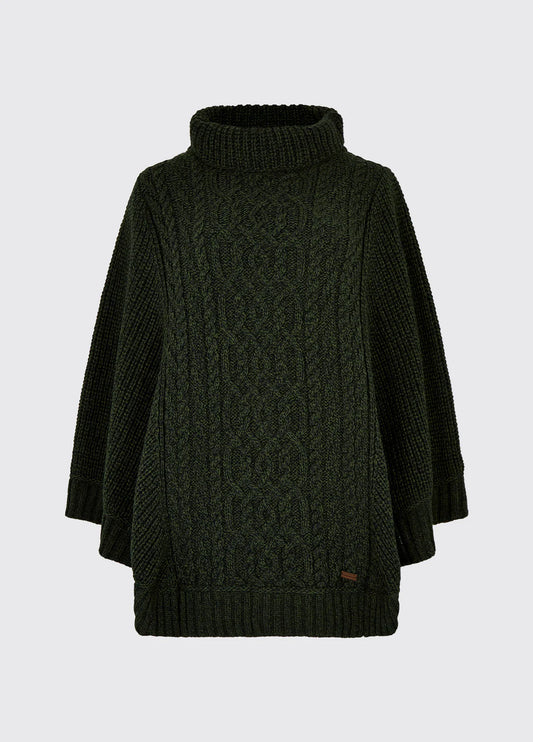 Dubarry Of Ireland, Kilronan Knit Poncho - (Olive)