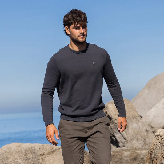 Musto , Mens Original Crew Knit in Carbon