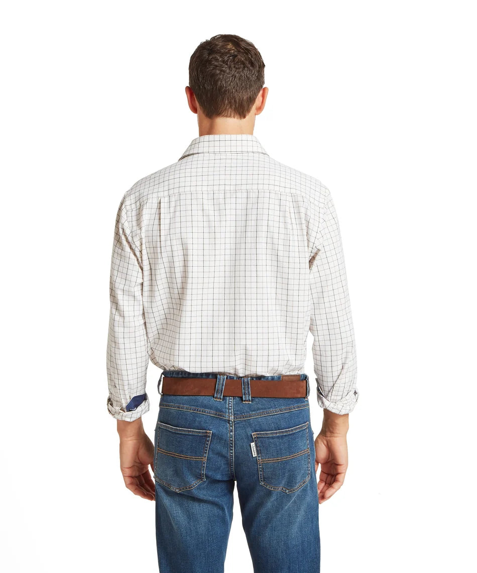 Schöffel, the Burnham Tattersall Classic Shirt in Blueberry Tattersall