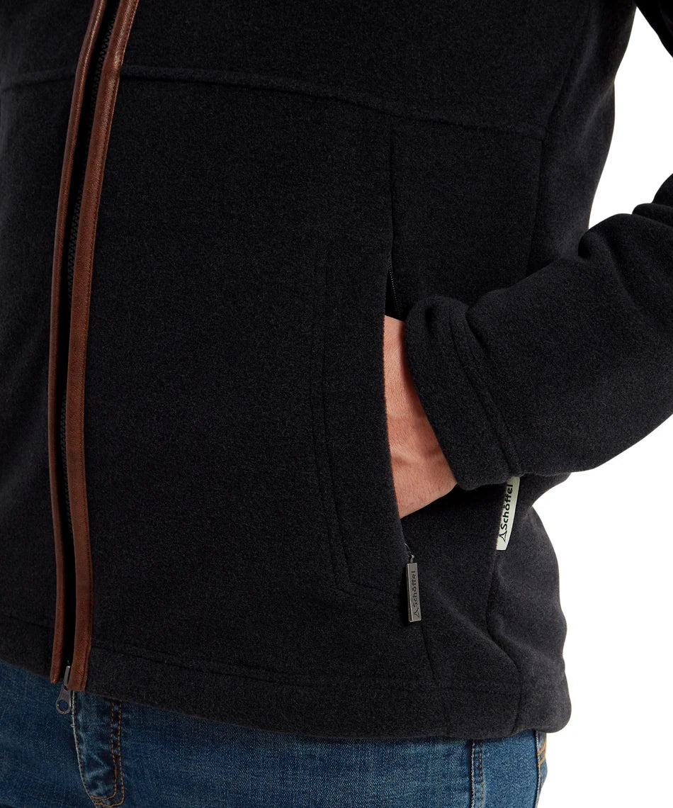 Schöffel Mens Countrywear, the Cottesmore Fleece Jacket in Gunmetal