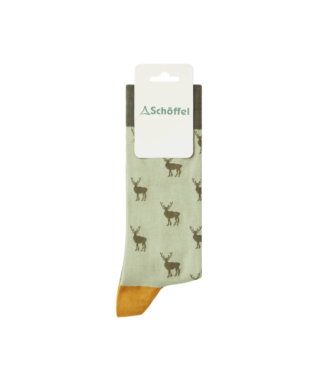 Schoffel, Men's Single Cotton Sock - (Woodland Stag)