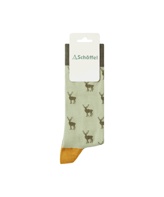 Schoffel, Men's Single Cotton Sock - (Woodland Stag)