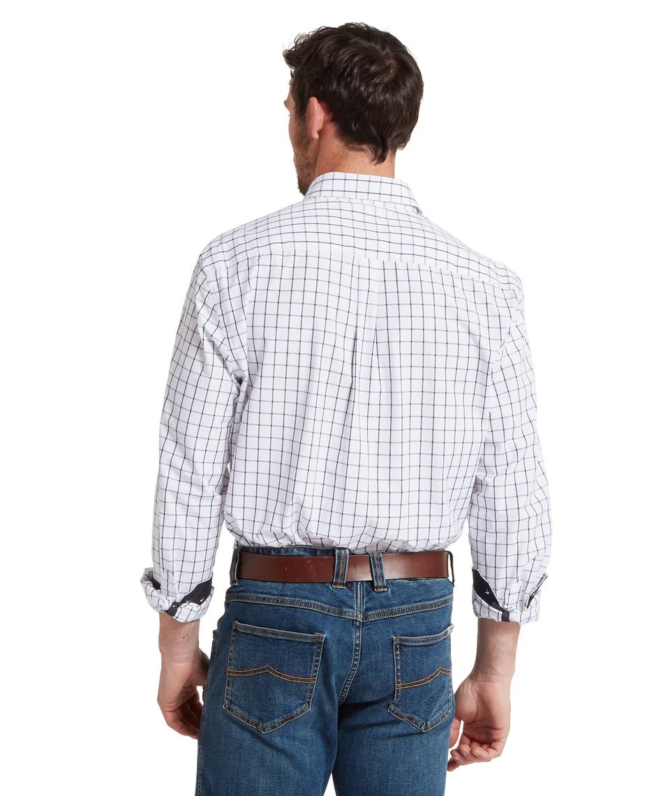 Schöffel Mens Countrywear, the Halesworth Tailored Shirt in Blue Check