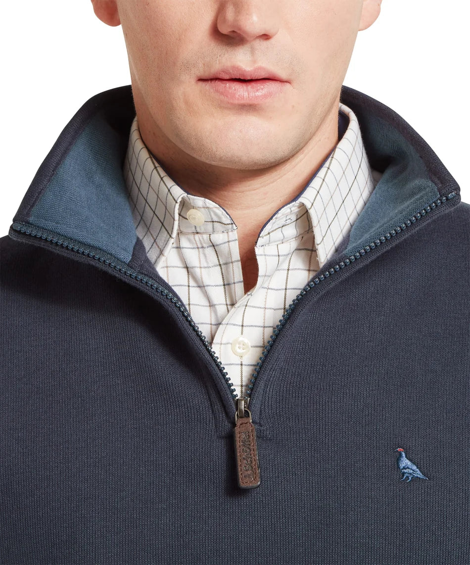 Schöffel, the Kingsand 1/4 Zip Jumper in Dark Navy