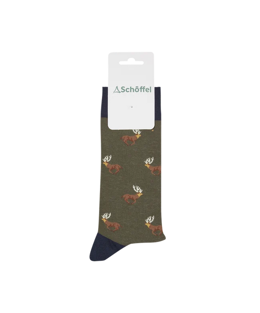 Schöffel, the Men'S Single Cotton Sock in Forest Stag