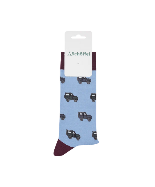 Schöffel, the Men'S Single Cotton Sock in Blue Off Roader