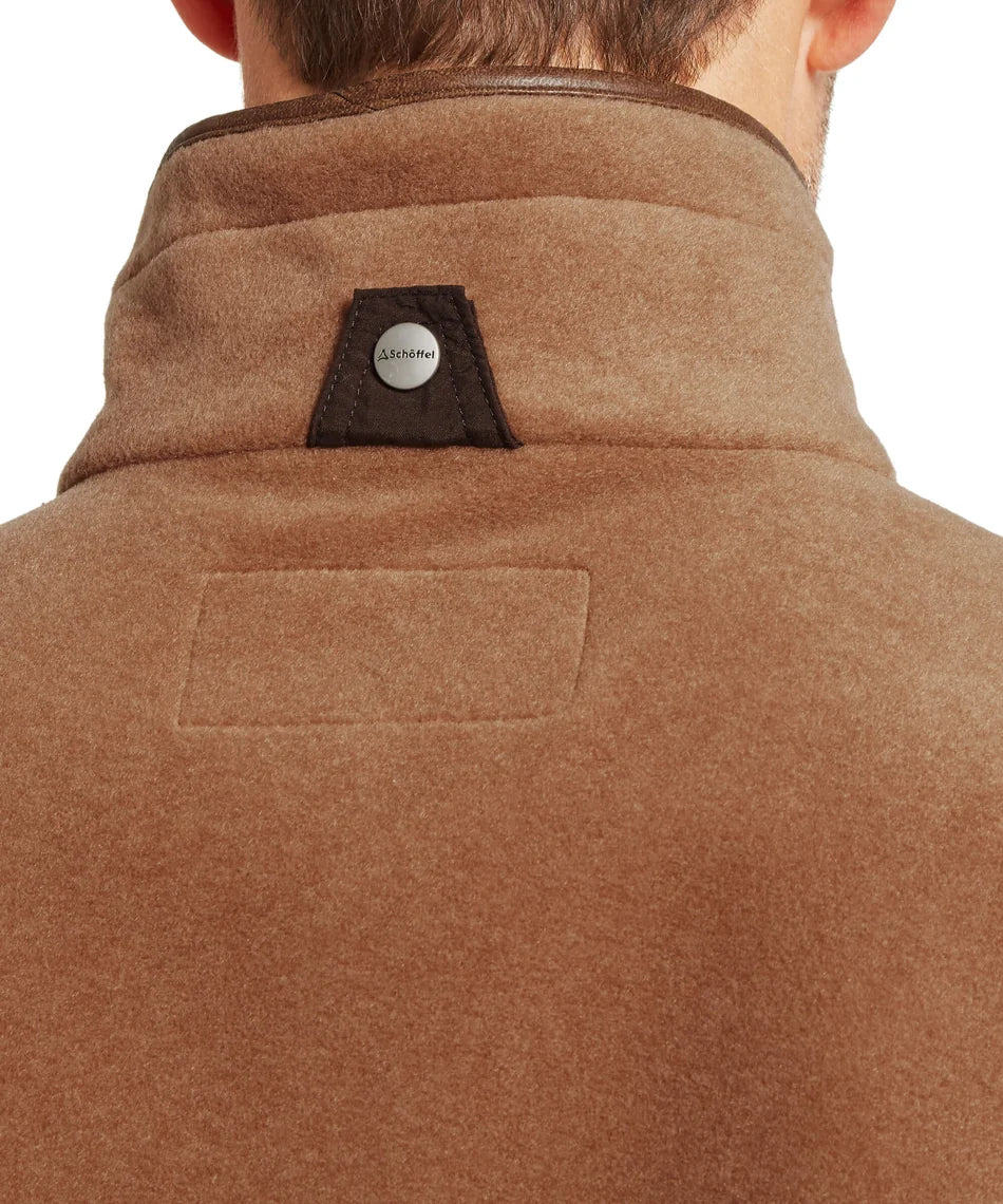 Schöffel, the Oakham Fleece Gilet in Toffee