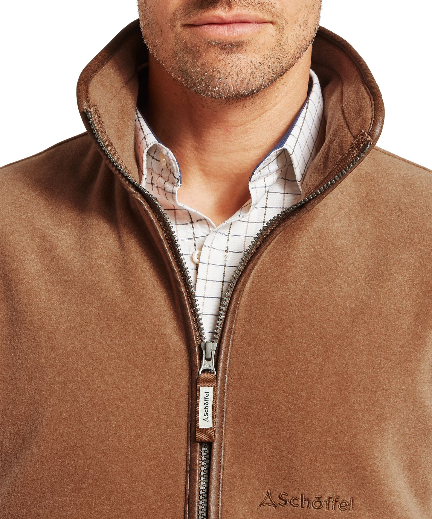 Schoffel, the Oakham Fleece Gilet in Toffee