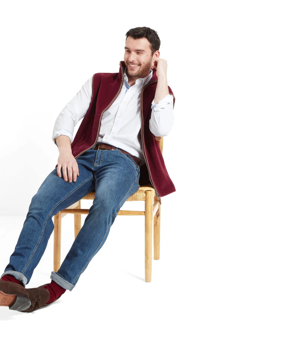 Schöffel, Oakham Fleece Gilet - (Claret)