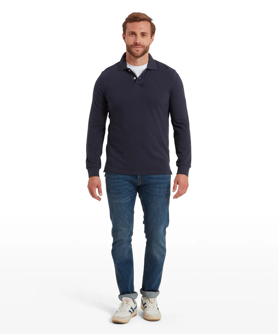 Schoffel, the St Ives Long Sleeve Polo Shirt