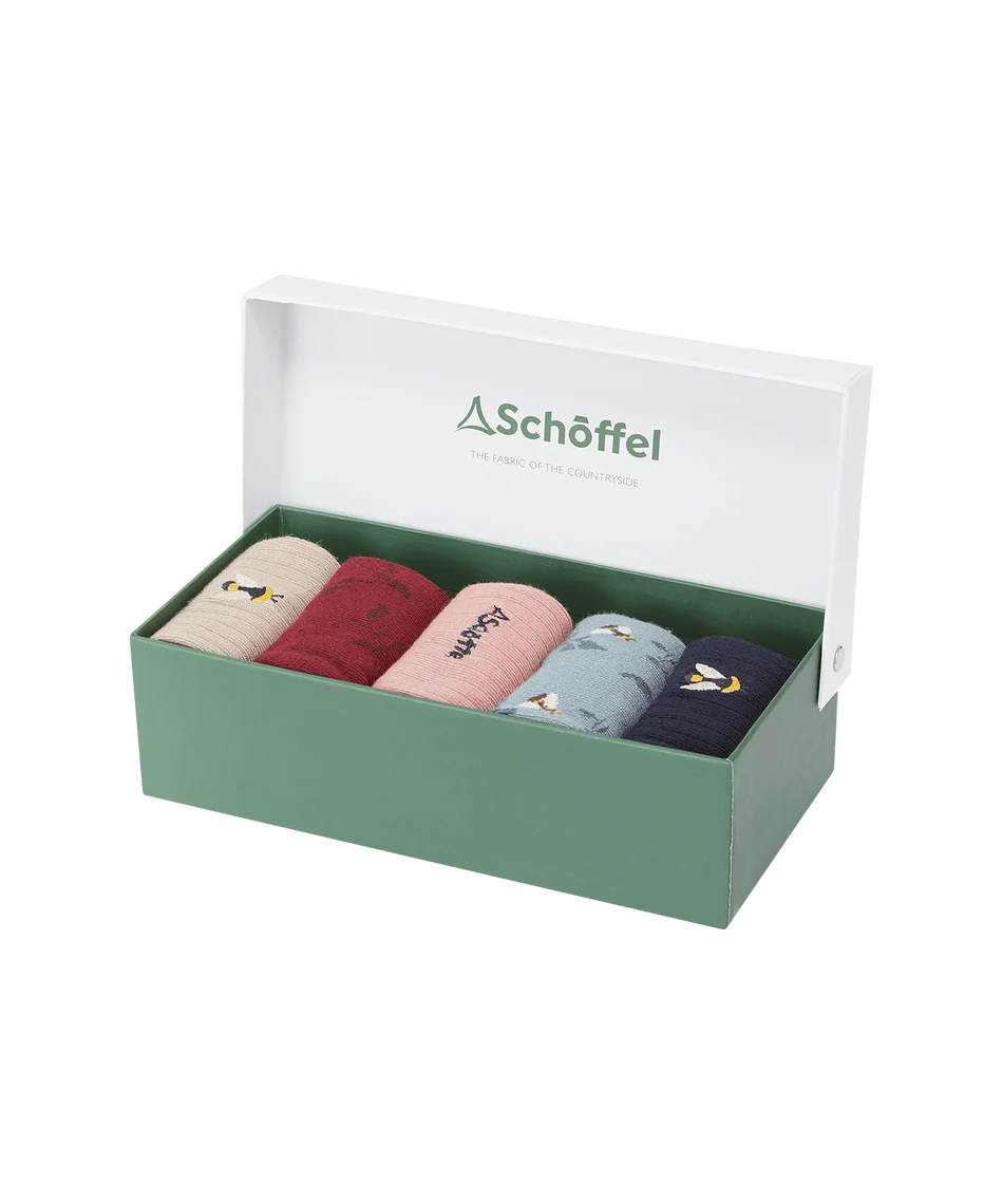 Schöffel, the Women's Bamboo Sock (Box Of 5) in Bee Mix