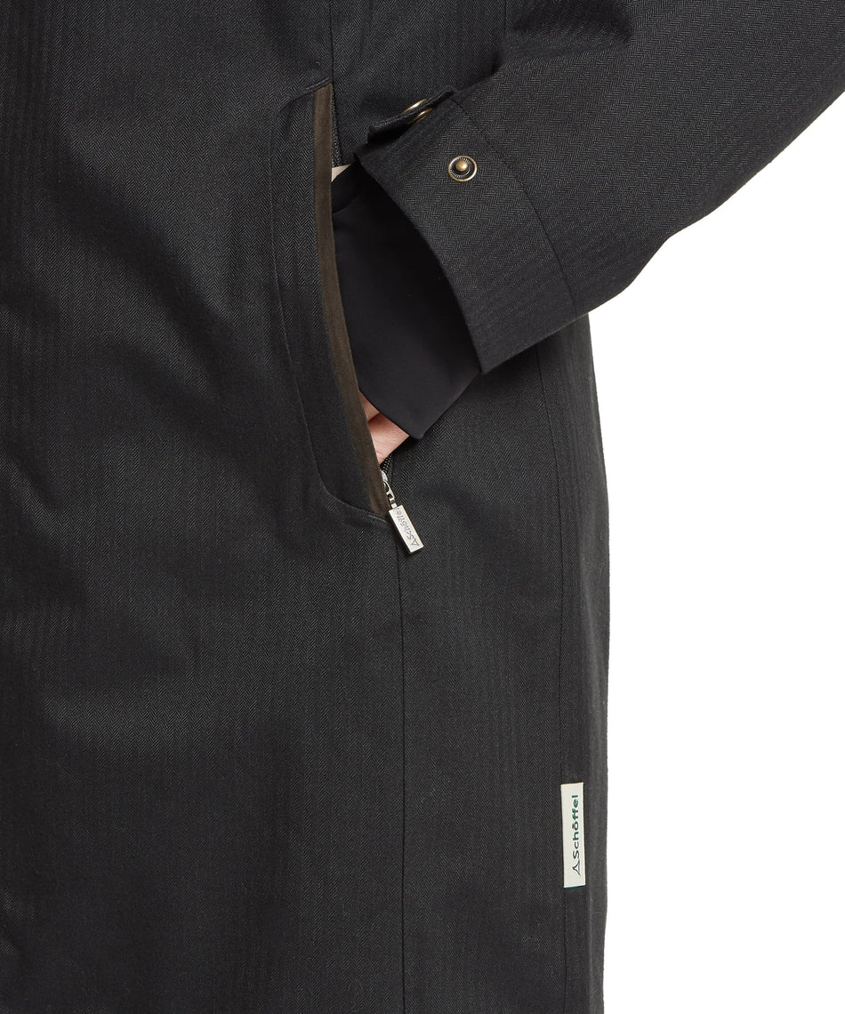 Schöffel, the Allexton Water Proof Coat in Charcoal