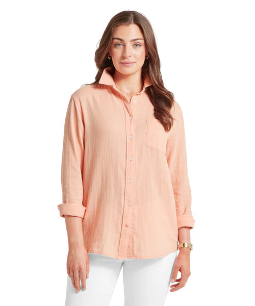 Schoffel Shirts , the Ashdon Shirt (Coral Peach)