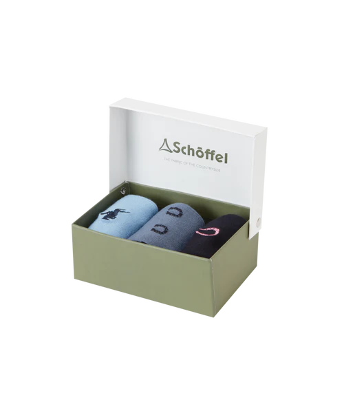 Schoffel Accessories , the Women'S Bamboo Sock (Box Of 3) (Equestrian Mix)