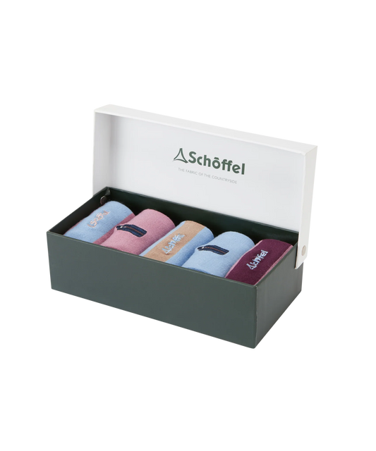 Schoffel Ladies Countrywear, the Women'S Bamboo Sock (Box Of 5) in Lindon Mix