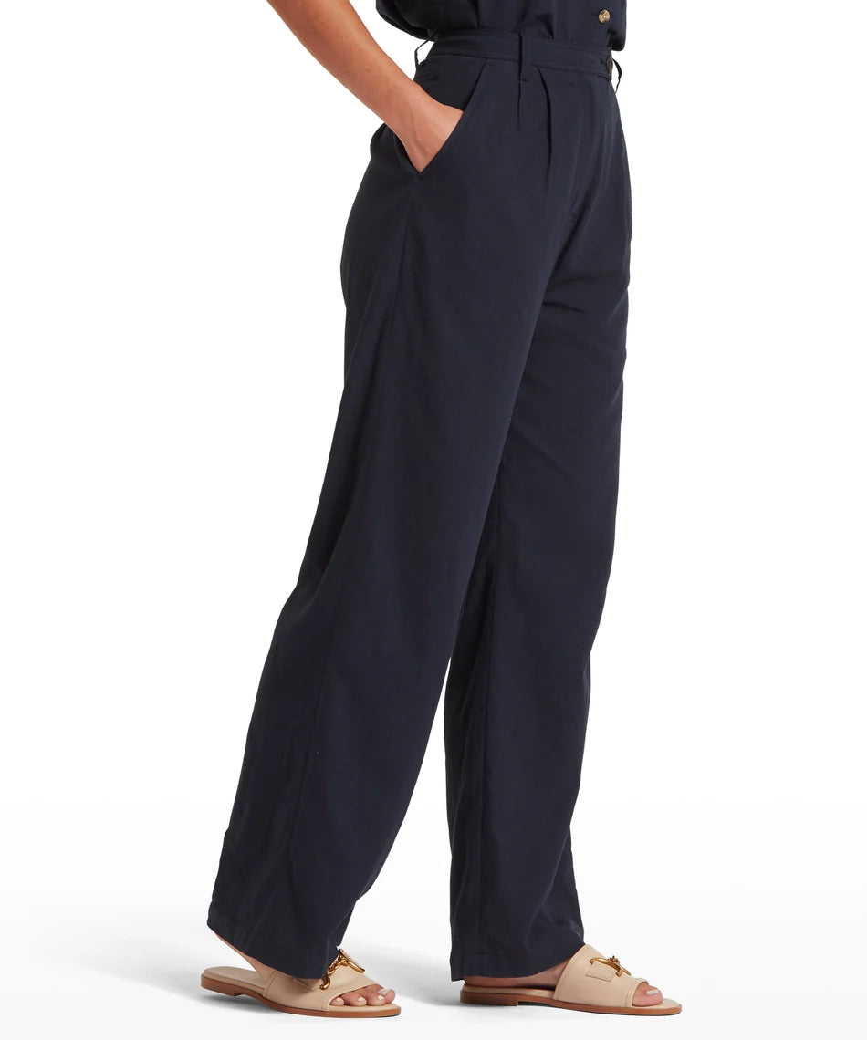 Schöffel Chinos , the Dahlia Linen Trousers (Navy)
