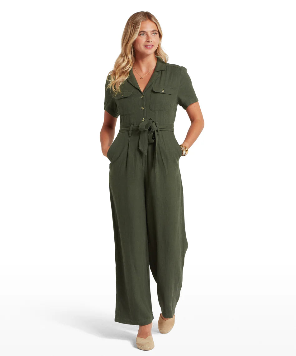 Schoffel Dress , the Daisy Jumpsuit (Beetle Green)