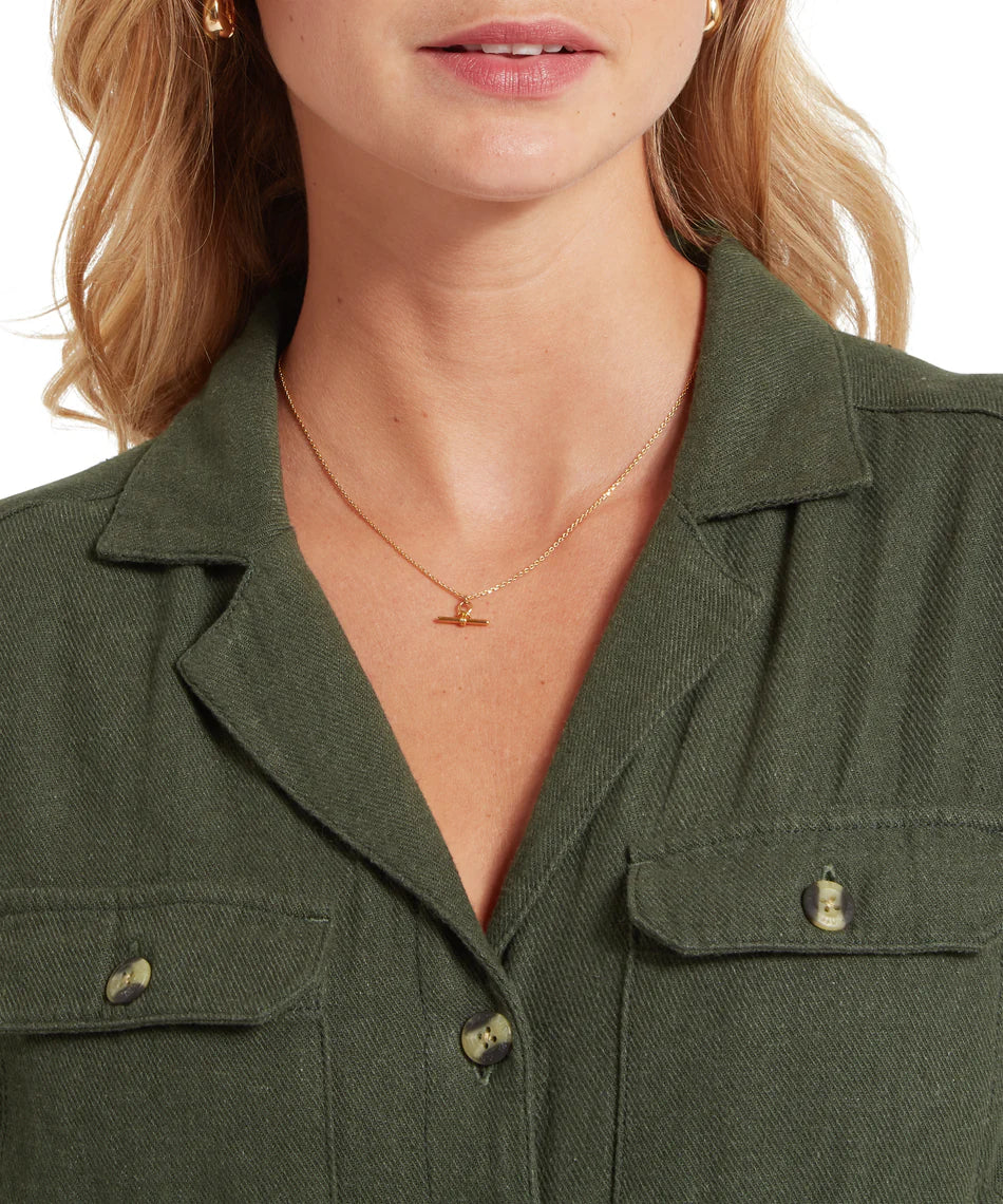 Schoffel Dress , the Daisy Jumpsuit (Beetle Green)
