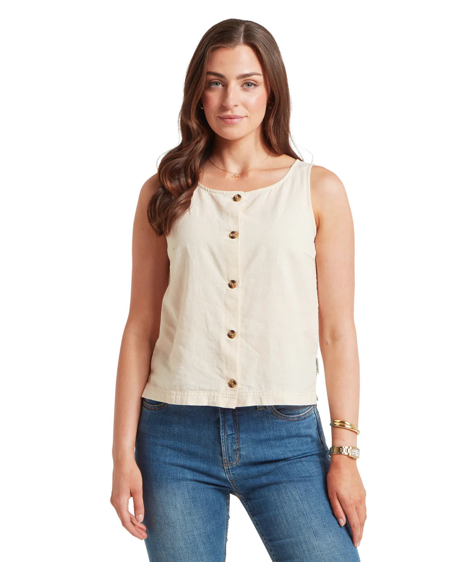 Schoffel Shirts , the Elsworth Linen Top (Oat)