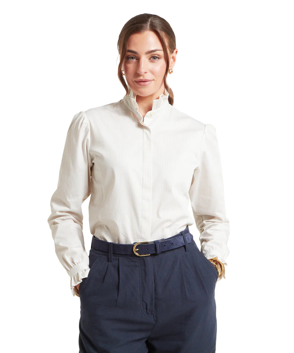 Schoffel Shirts , the Fakenham Shirt (Linen Stripe)