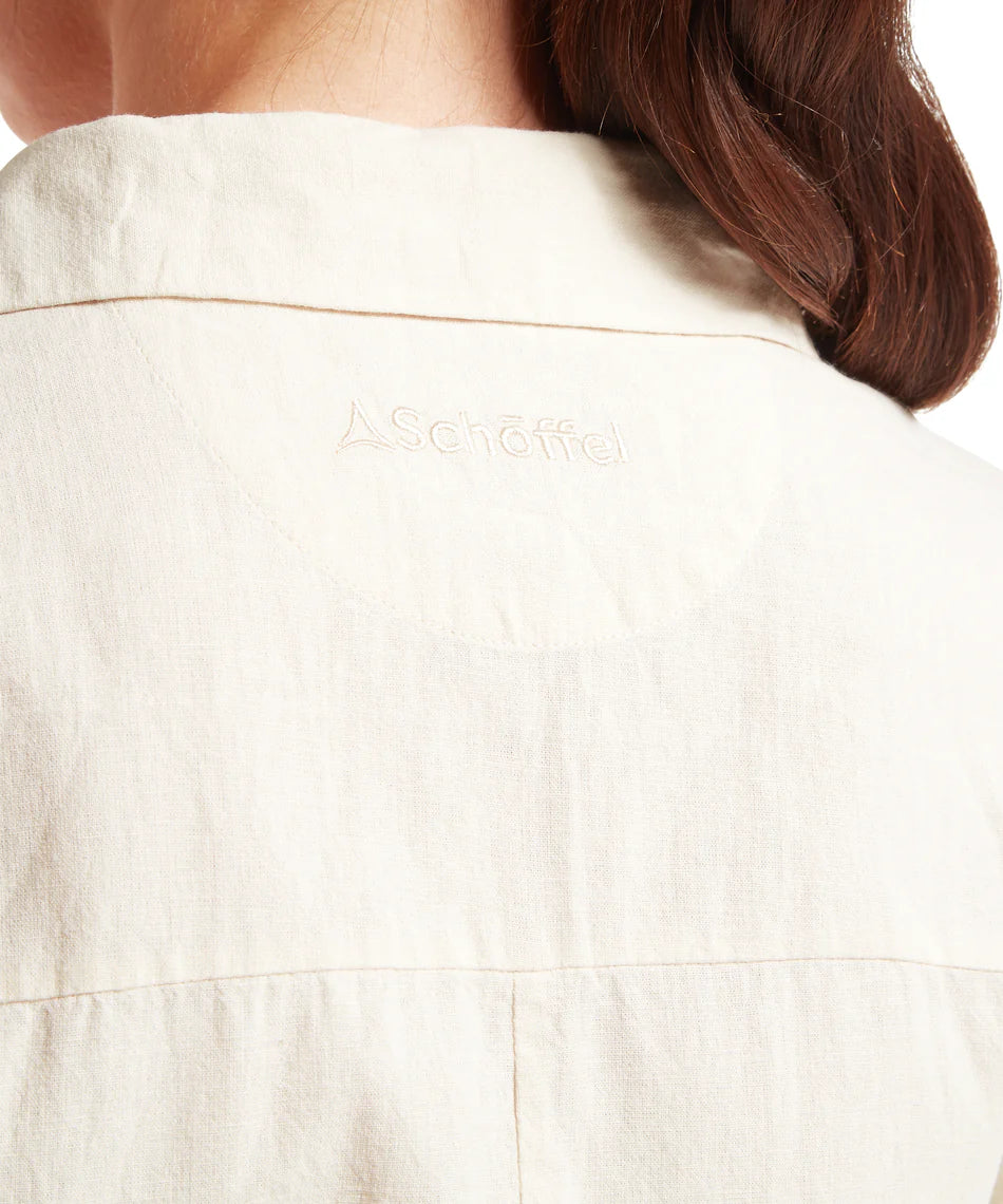 Schoffel Dress , the Fleur Linen Dress (Oat)
