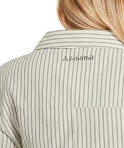 Schoffel Dress , the Fleur Linen Dress (Agave Green Stripe)
