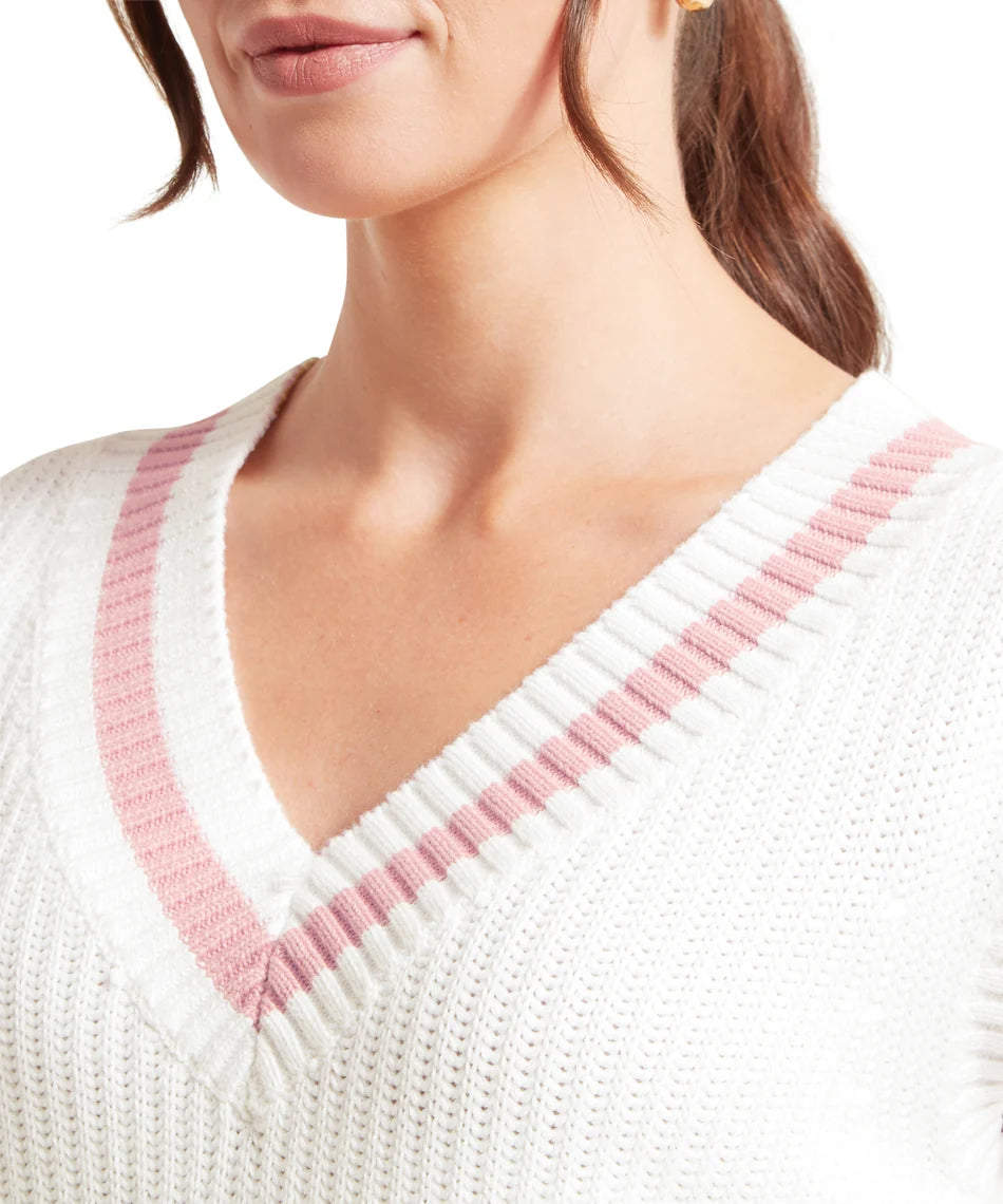 Schöffel Knitwear , the Hambledon Vest (Soft White/Blush)