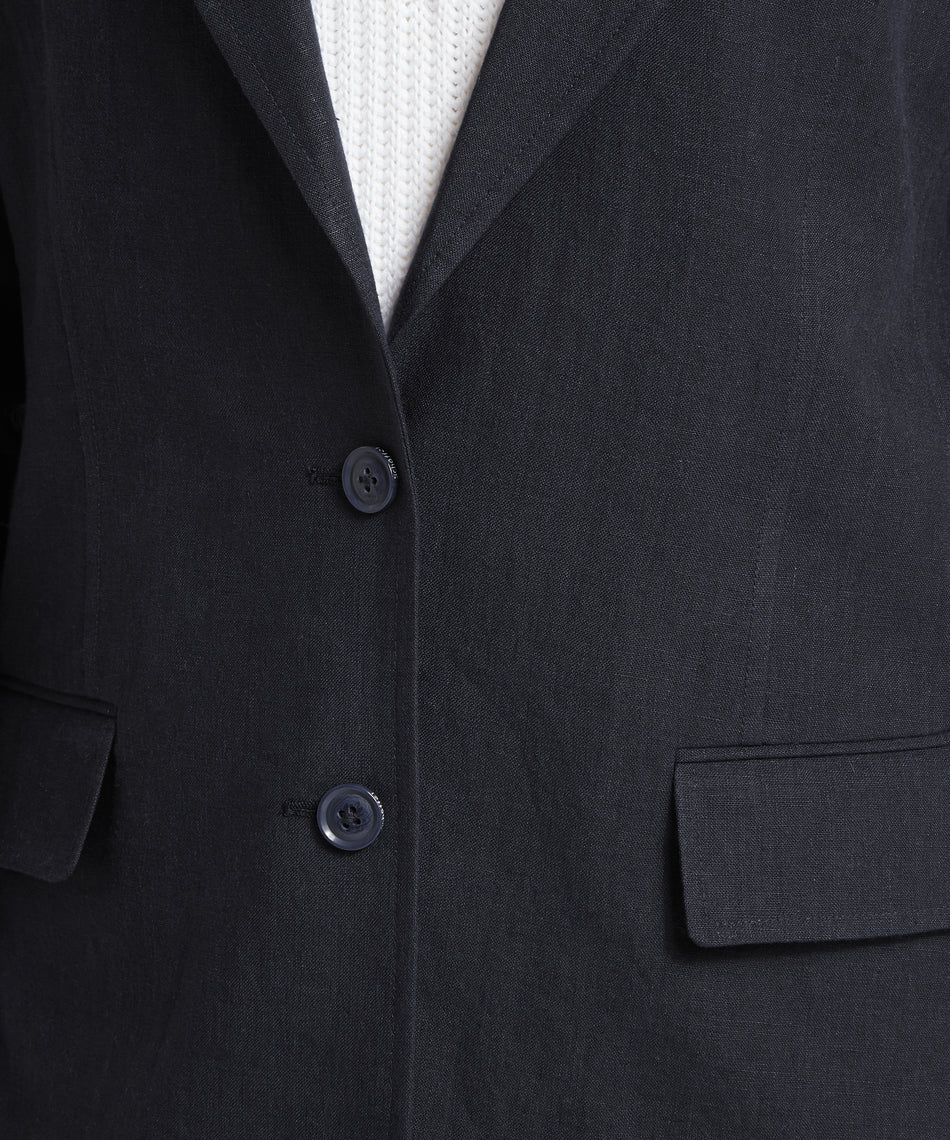 Schoffel Jackets & Coats , the Henley Linen Blazer (Navy)
