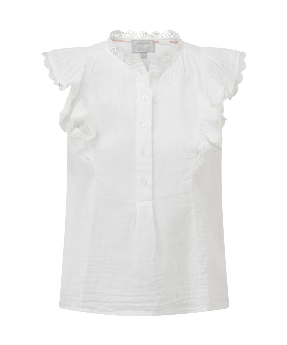 Schoffel Shirts , the Jasmine Blouse (Soft White)