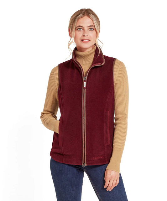 Schoffel, Lyndon Ii Fleece Gilet - (Claret)